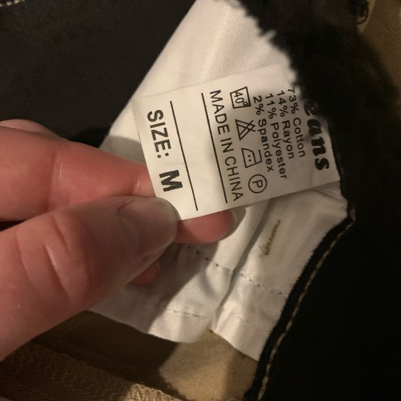 Black, white, and beige patchwork pants - Picture 3 of 4